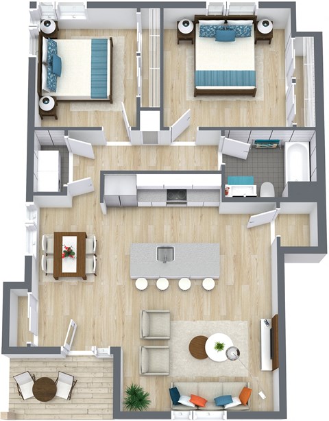 Country Crossroads 2x1d 948sf